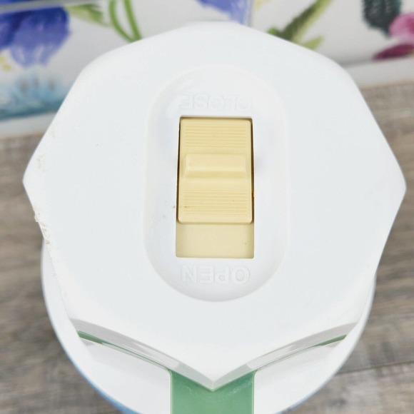 Gloria Vacuum Bottle Carafe Thermas Blue White RFS-10 Made in Japan Vintage MCM - Picture 6 of 10